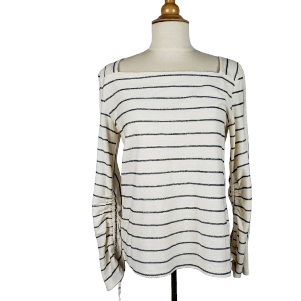 Anthro Postmark Contrast Striped Top XS